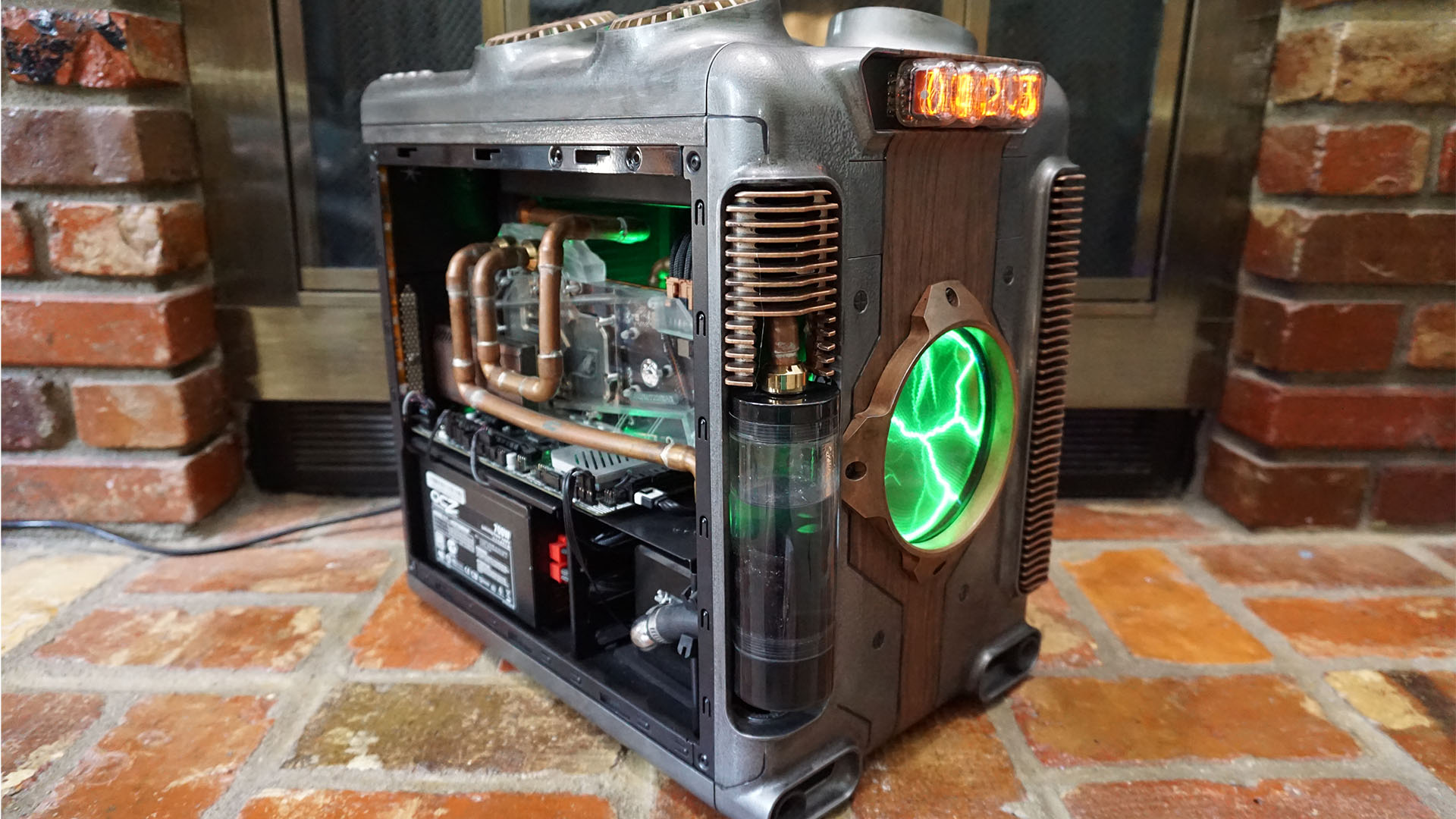 Check out the plasma disk on this steampunk gaming PC build | Custom PC